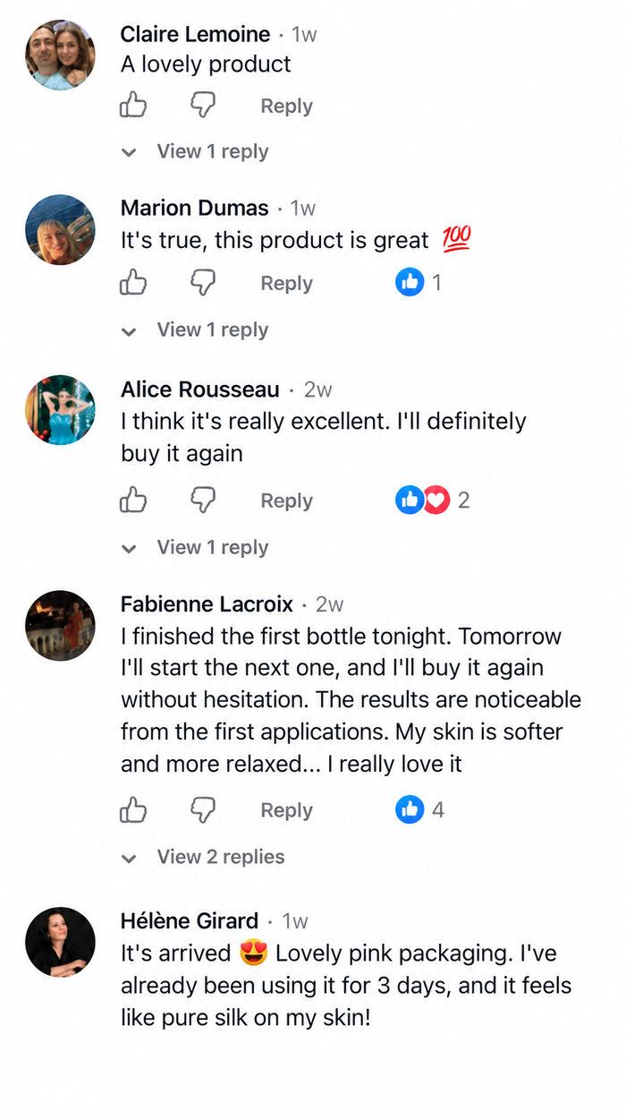 Customer comment screenshot